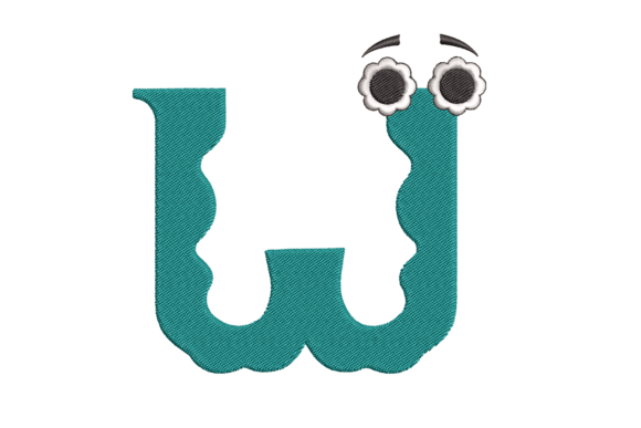 Alphabet Letter W Embroidery