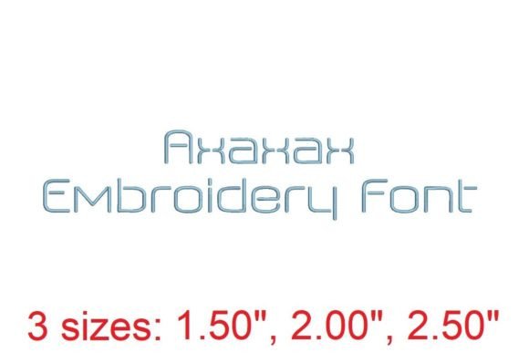 Axaxax Embroidery Font