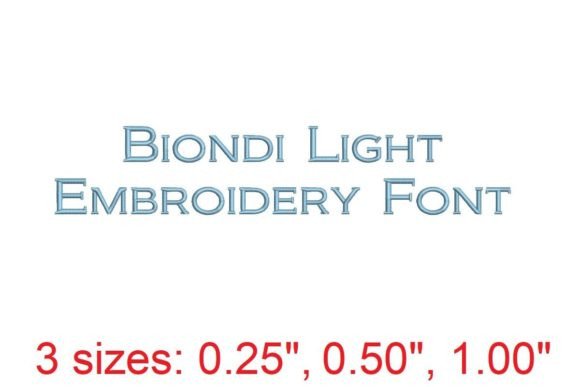 Biondi LT Embroidery Font