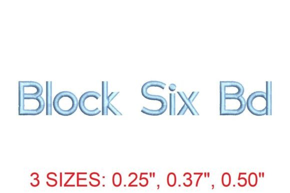 Block Six Bold Embroidery Font