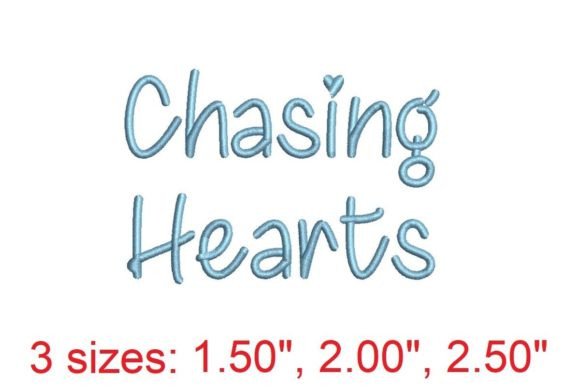 Chasing Heart Embroidery Font