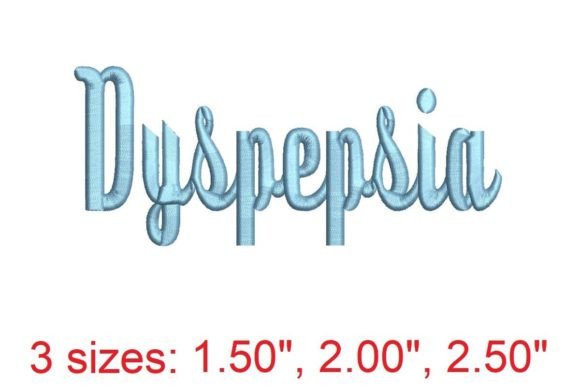 Dyspepsia Embroidery Font