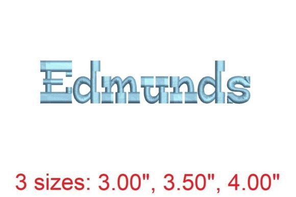 Edmunds Embroidery Font