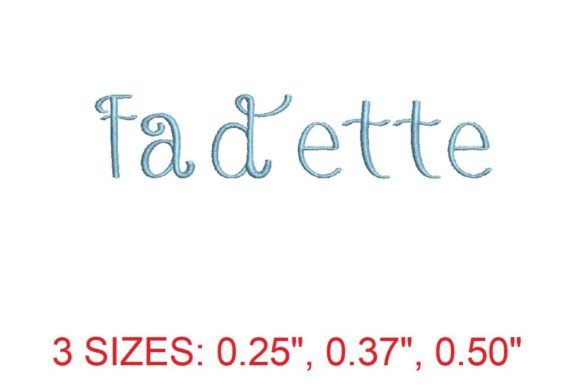 Fadette Embroidery Font