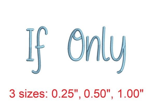 If Only Embroidery Font