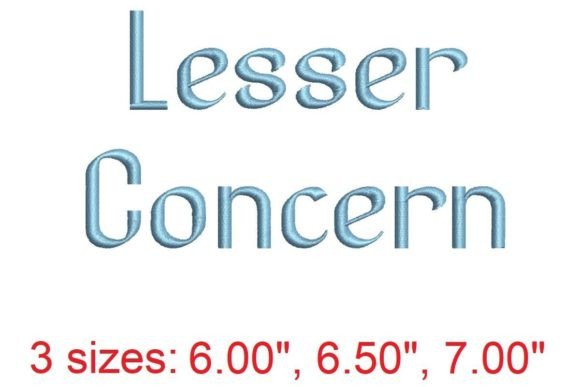 Lesser Concen Embroidery Font