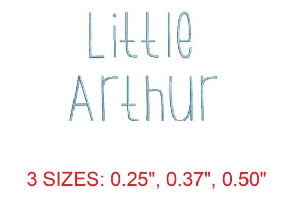 Little Arthur Embroidery Font