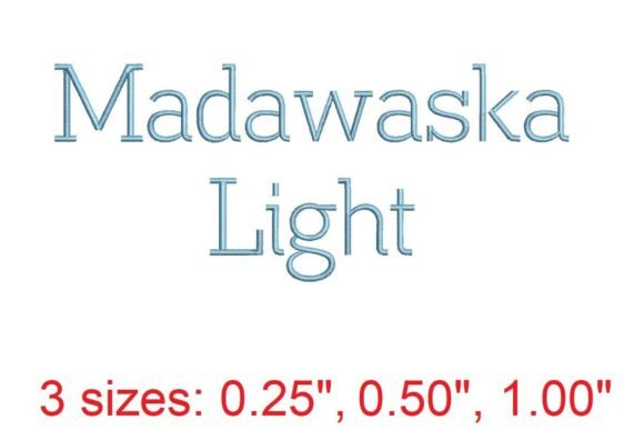 Madawaska Light Embroidery Font