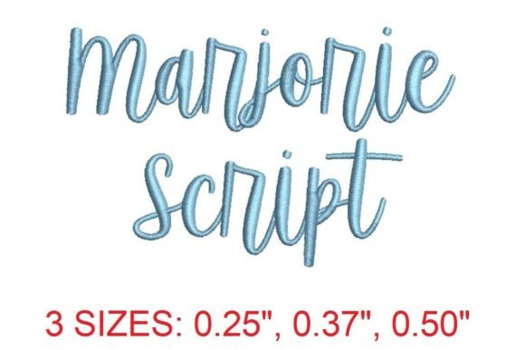 Marjorie Script Embroidery Font