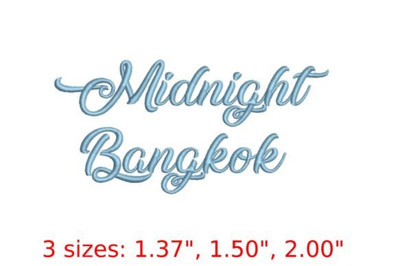 Midnight Bangkok Embroidery Font