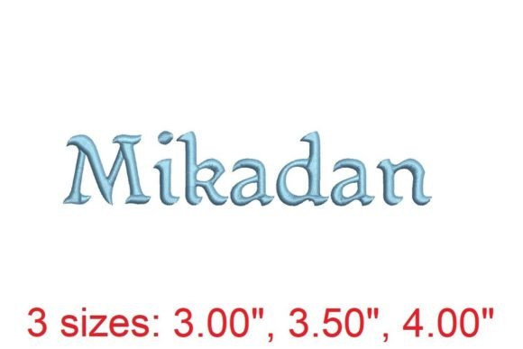Mikadan: A Thoughtful Back-to-School Font for Real Embroidery Work