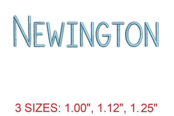 Newington Embroidery Font
