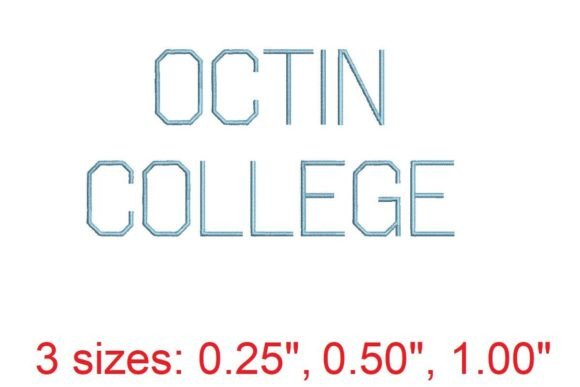 Octin College Light Embroidery Font