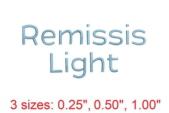 Remissis Embroidery Font
