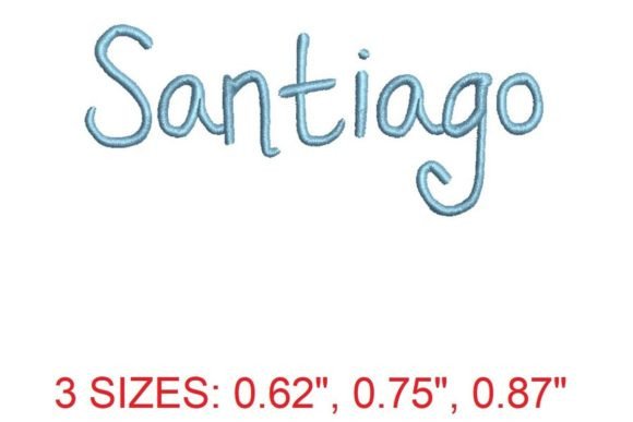 Santiago Embroidery Font