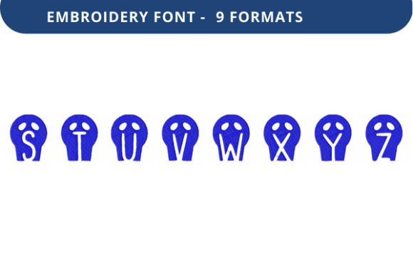 Skulls and Kitties Font Lowercase S to Z
