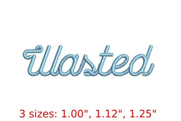 Wasted Font: A Bold Choice for Handmade Embroidery